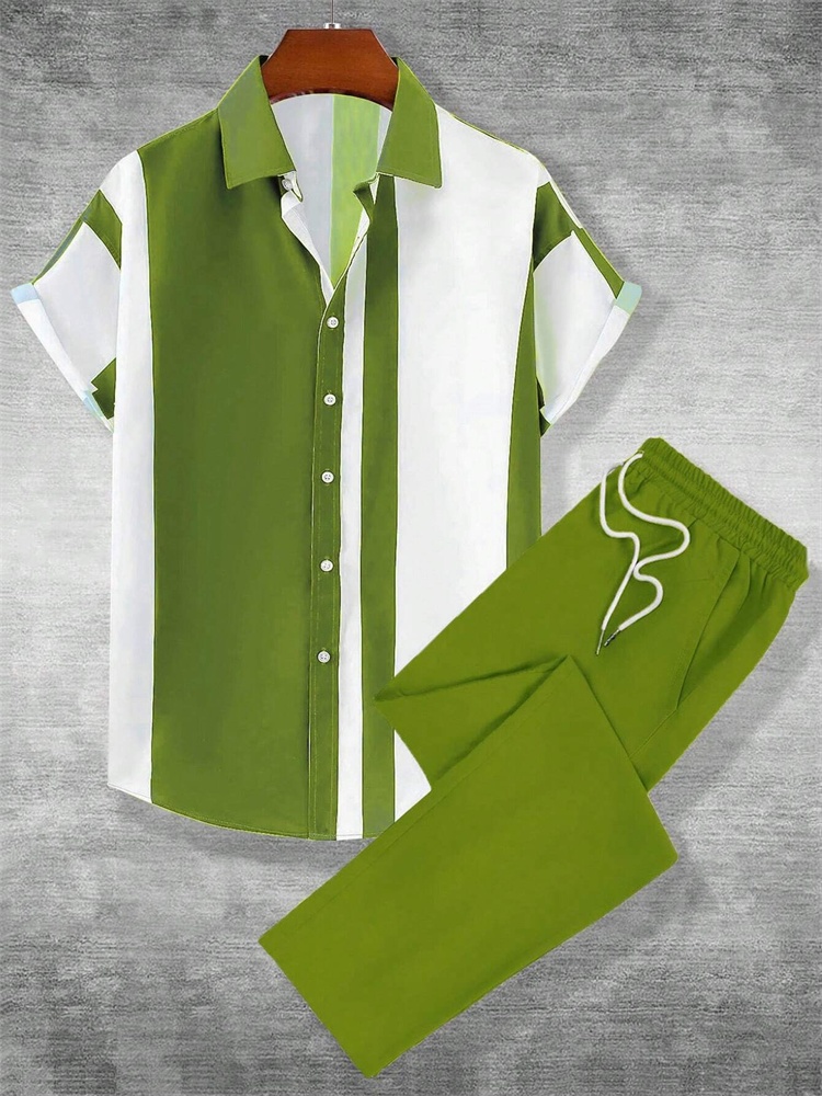 Street Fashion Men 2025 - 2025 herfst eenvoudig gestreept 3D-geprint heren
