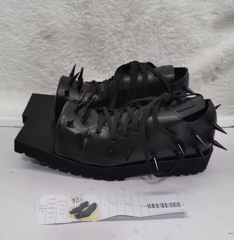 Street Fashion Y2K - Dames Zwarte Leren Hog Toe Boots